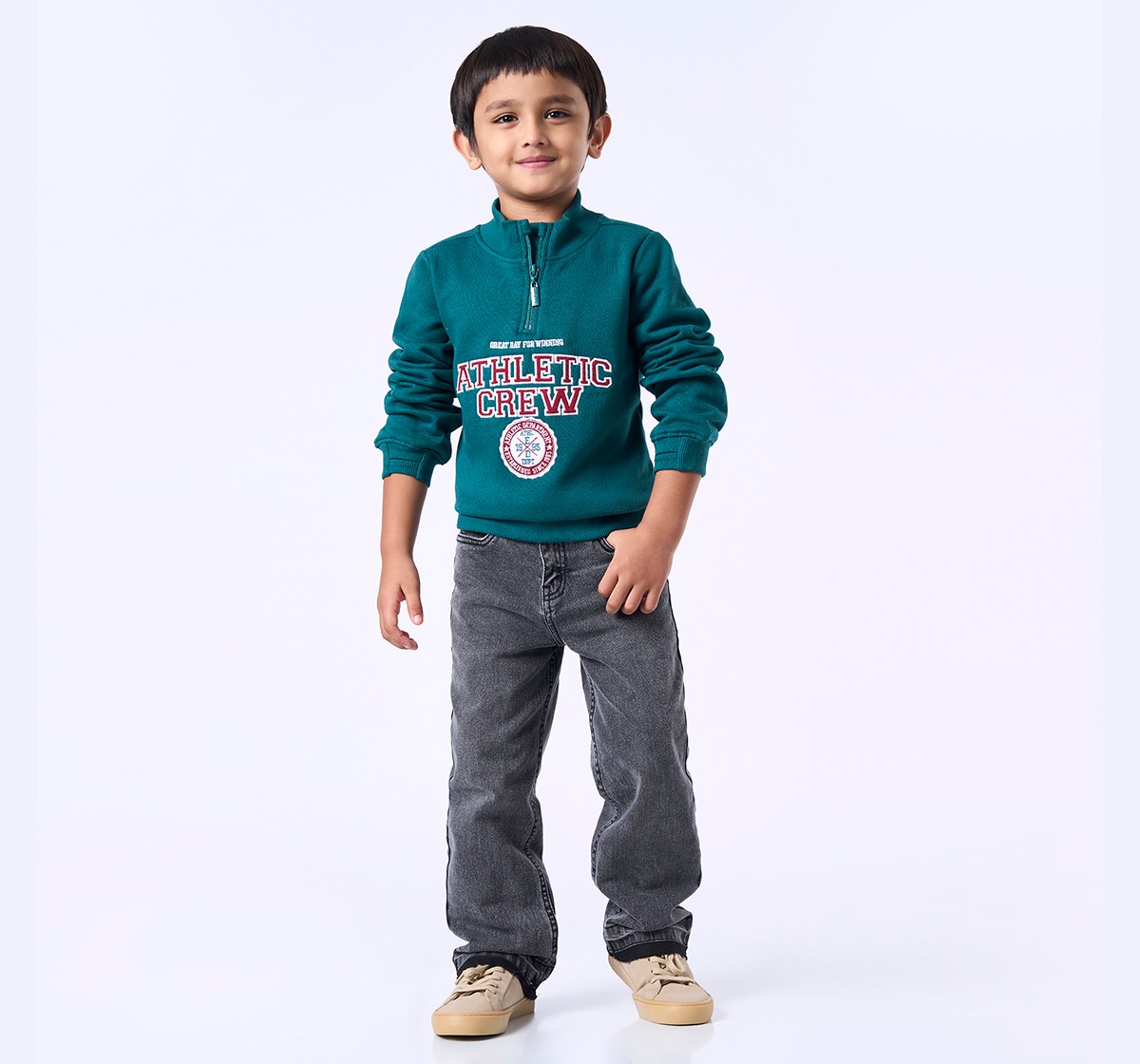 Ed-a-Mamma Kids Boys Sweatshirt Green