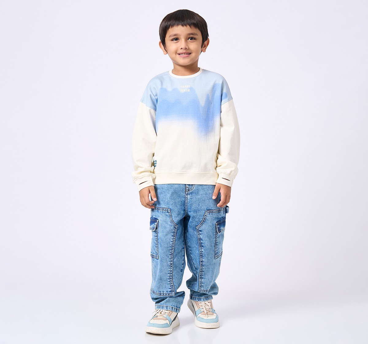 Ed-a-Mamma Kids Boys Sweatshirt Off White