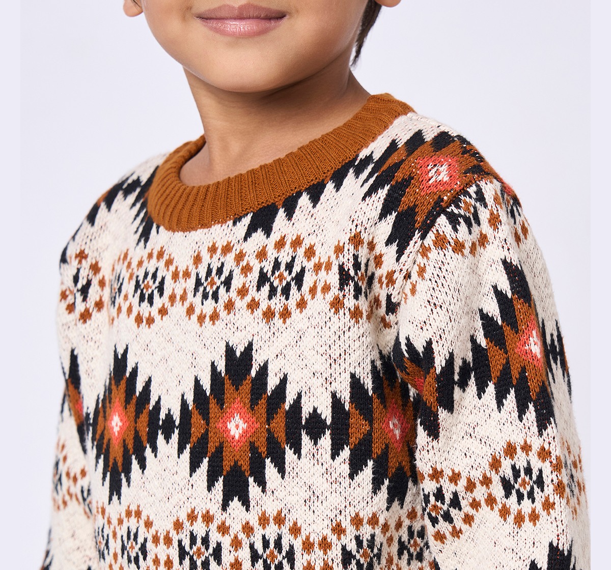 Ed-a-Mamma Kids Boys Sweater Rust