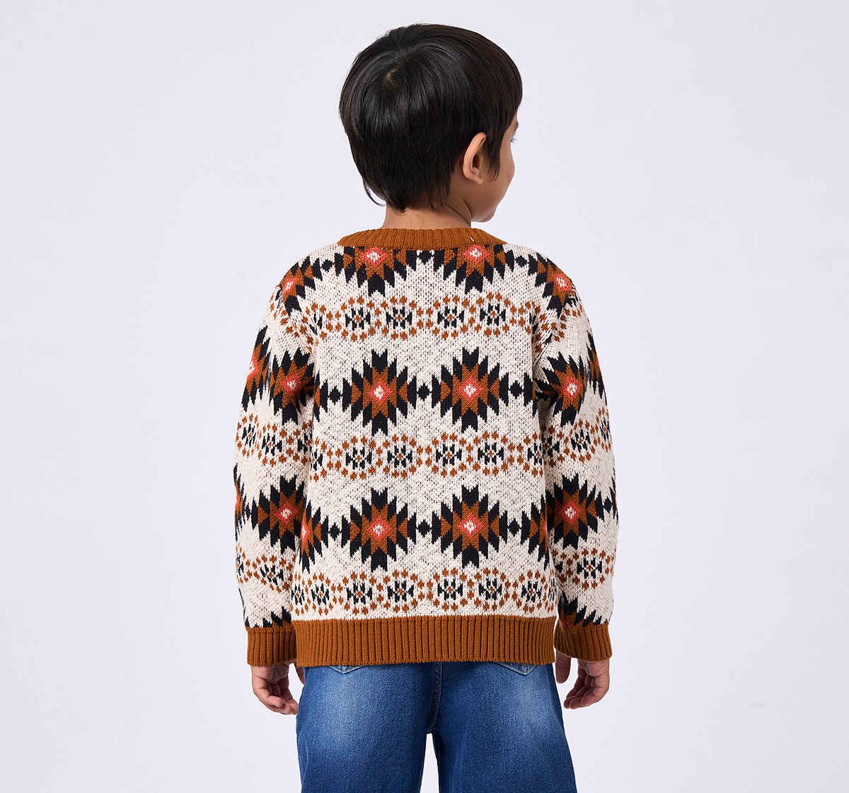 Ed-a-Mamma Kids Boys Sweater Rust