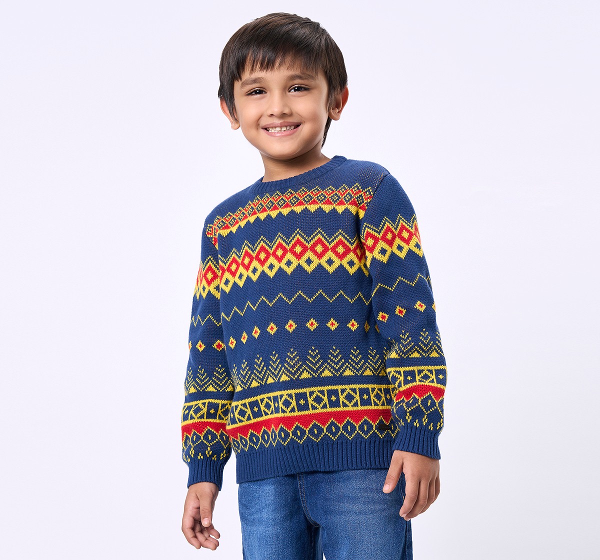 Ed-a-Mamma Kids Boys Sweater Blue