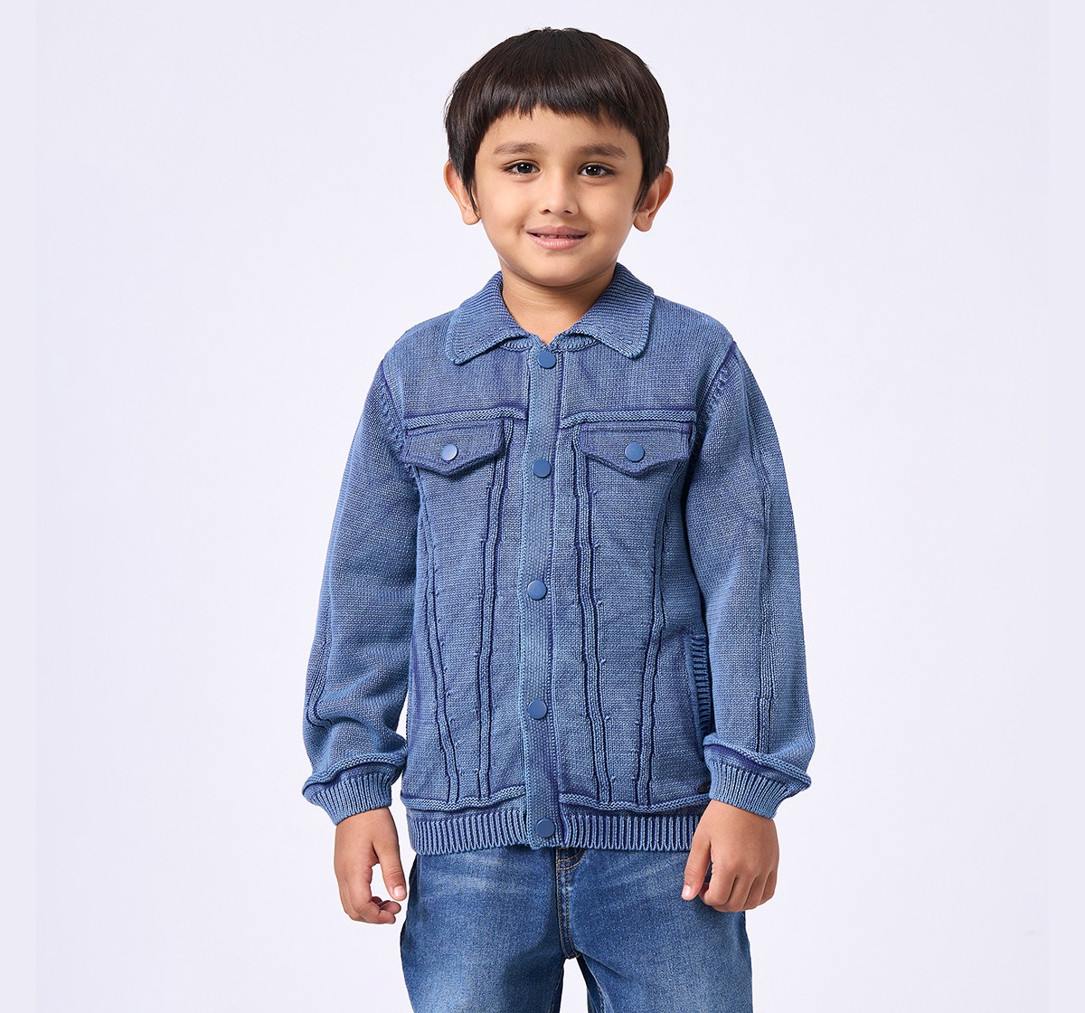Ed-a-Mamma Kids Boys Sweater Blue