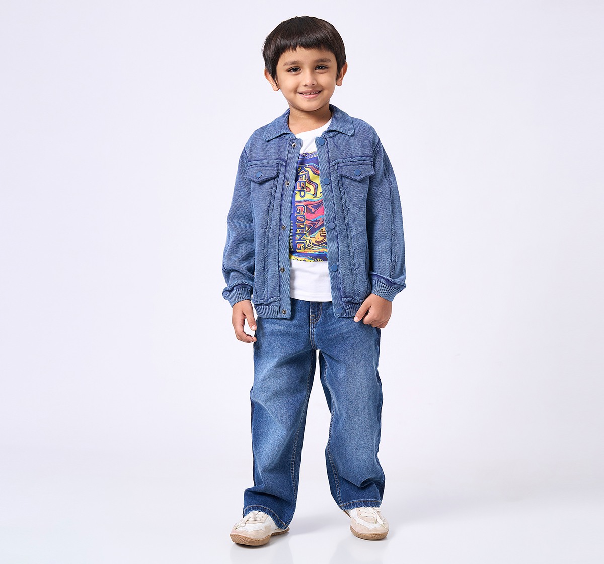 Ed-a-Mamma Kids Boys Sweater Blue