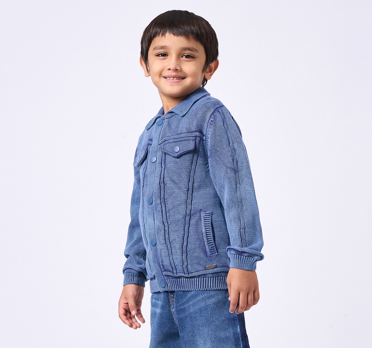 Ed-a-Mamma Kids Boys Sweater Blue