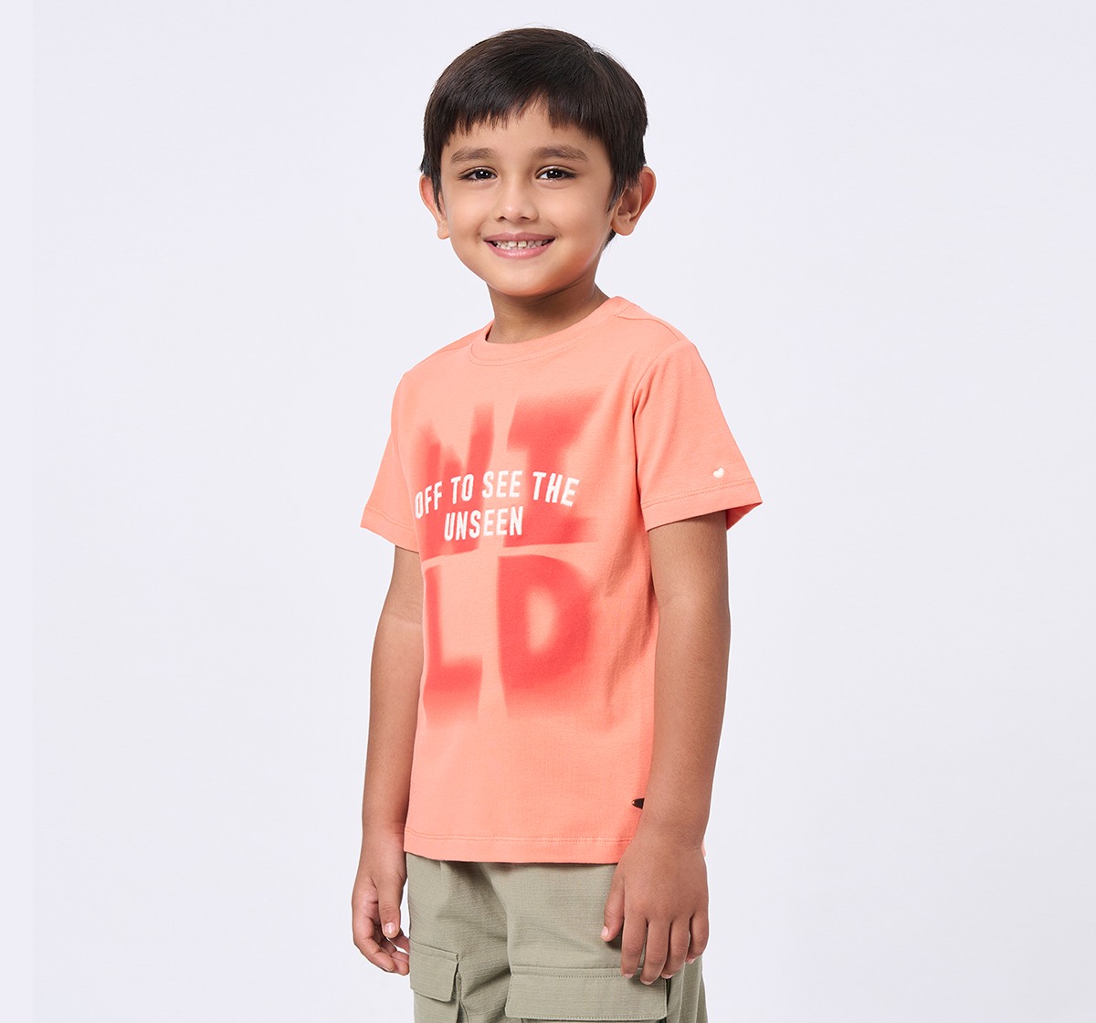Ed-a-Mamma Kids Boys T-Shirt Orange