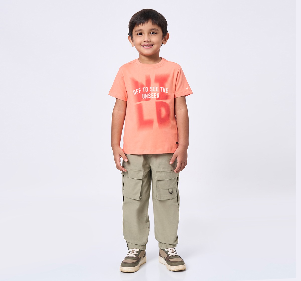 Ed-a-Mamma Kids Boys T-Shirt Orange
