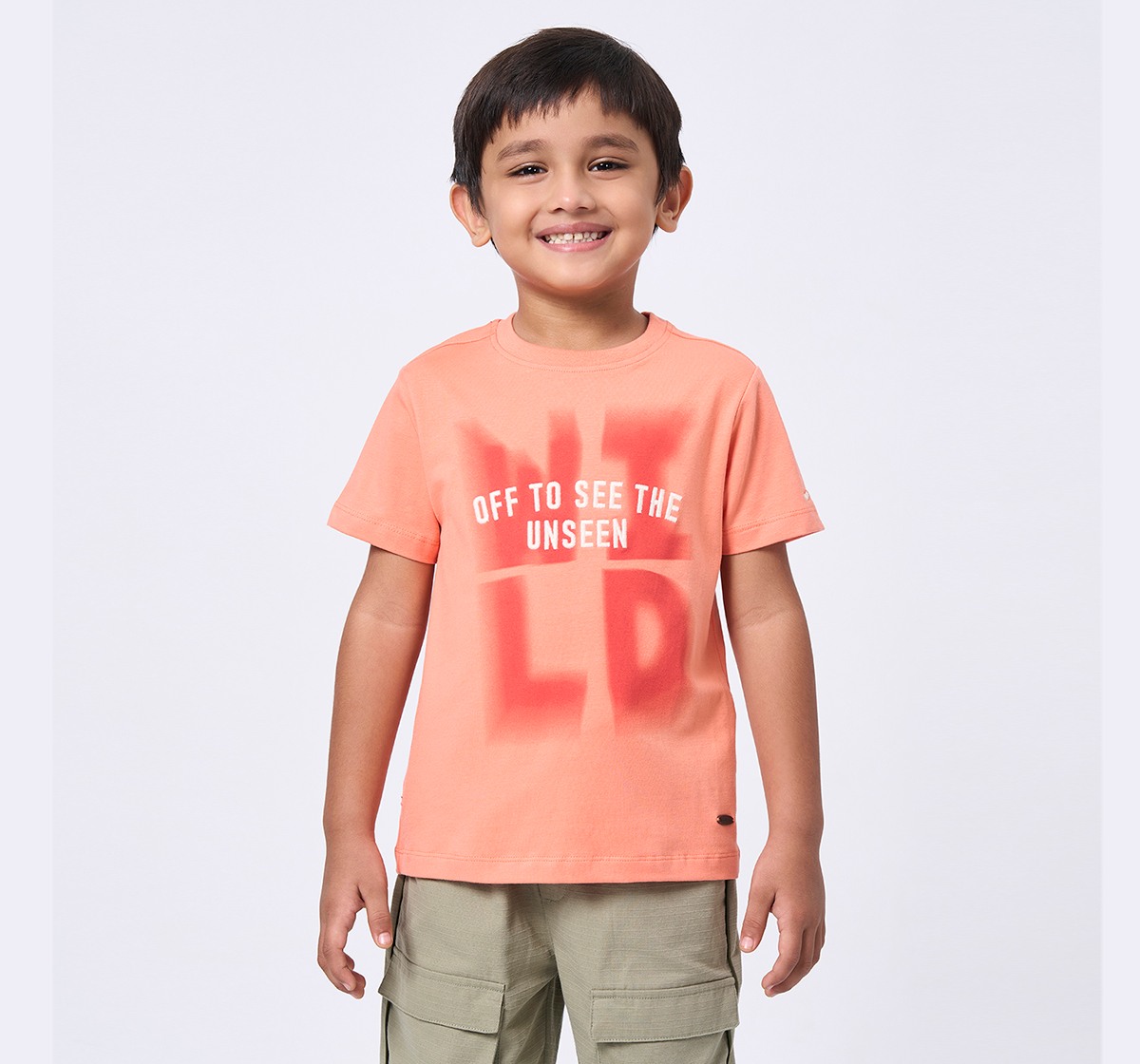 Ed-a-Mamma Kids Boys T-Shirt Orange