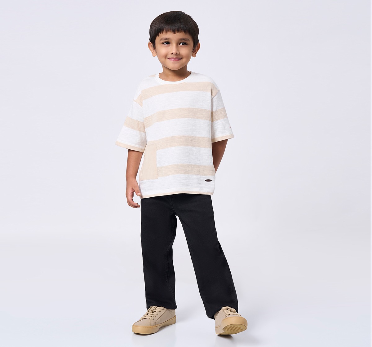 Ed-a-Mamma Kids Boys T-Shirt Beige