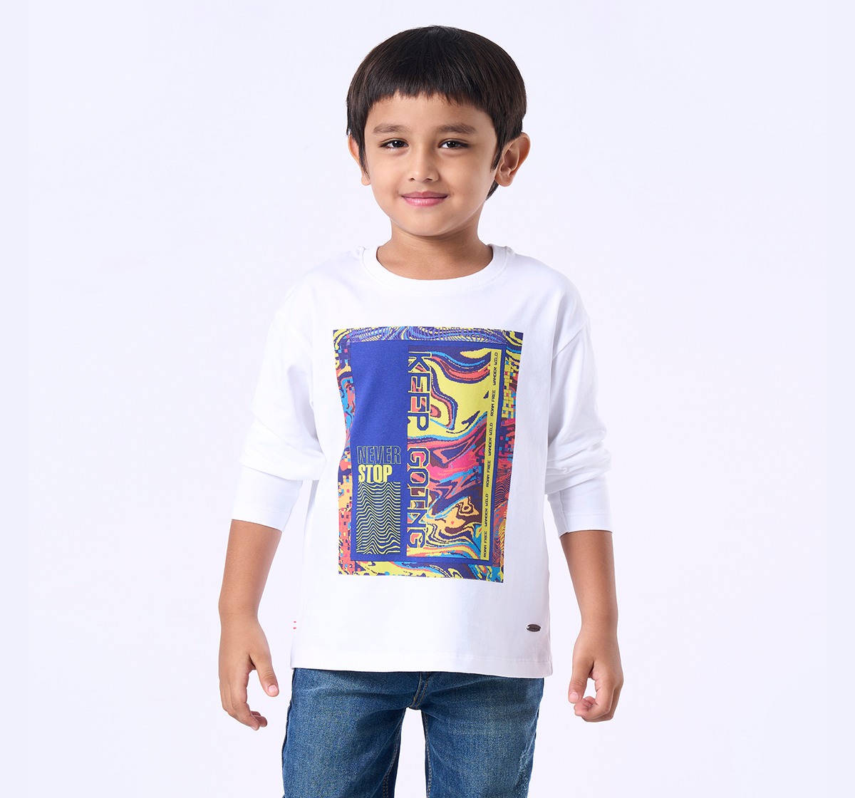 Ed-a-Mamma Kids Boys T-Shirt White