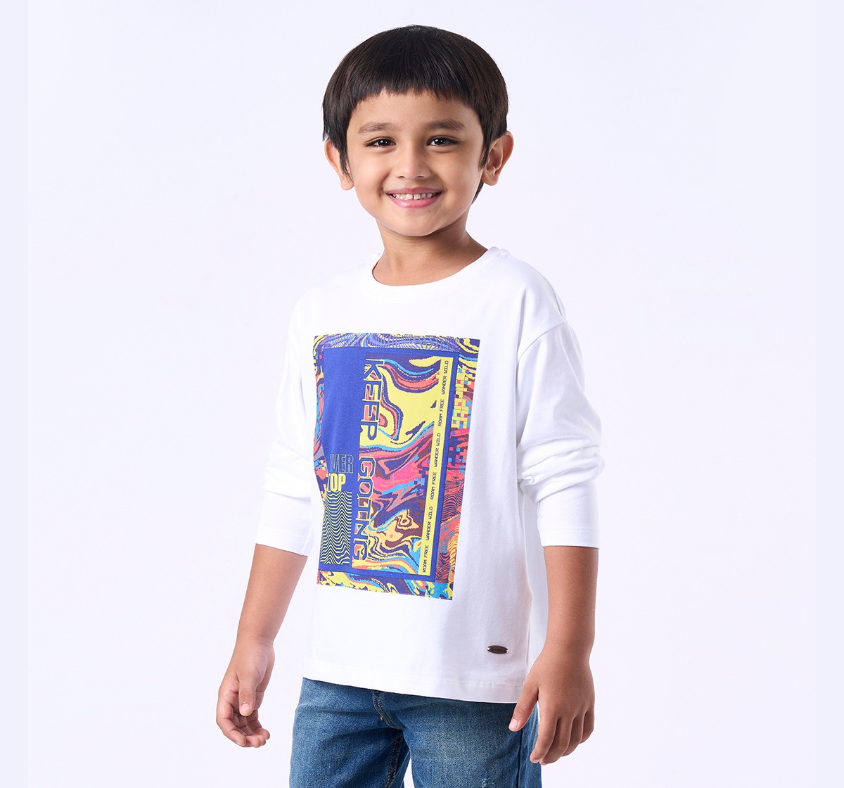 Ed-a-Mamma Kids Boys T-Shirt White