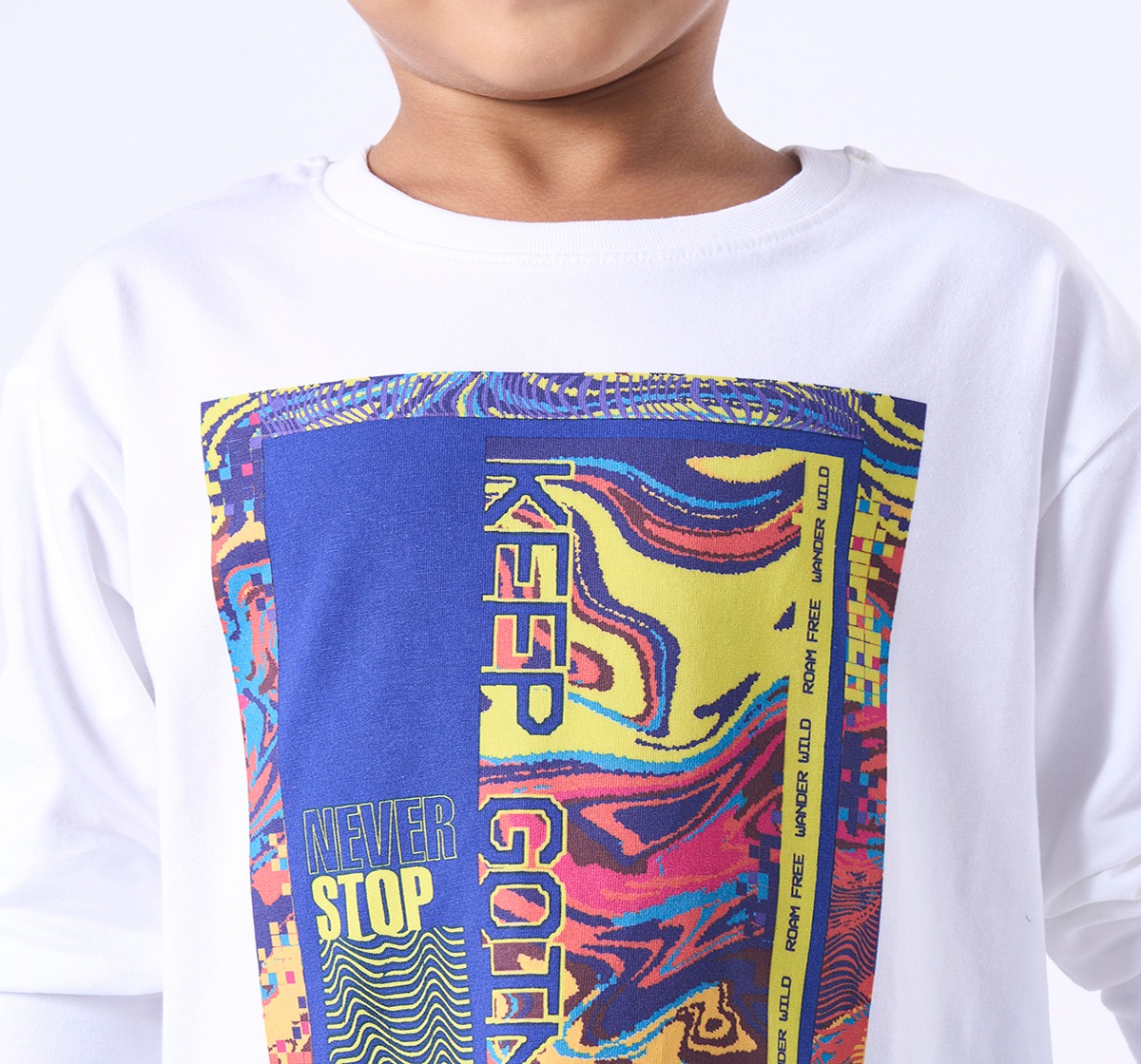 Ed-a-Mamma Kids Boys T-Shirt White