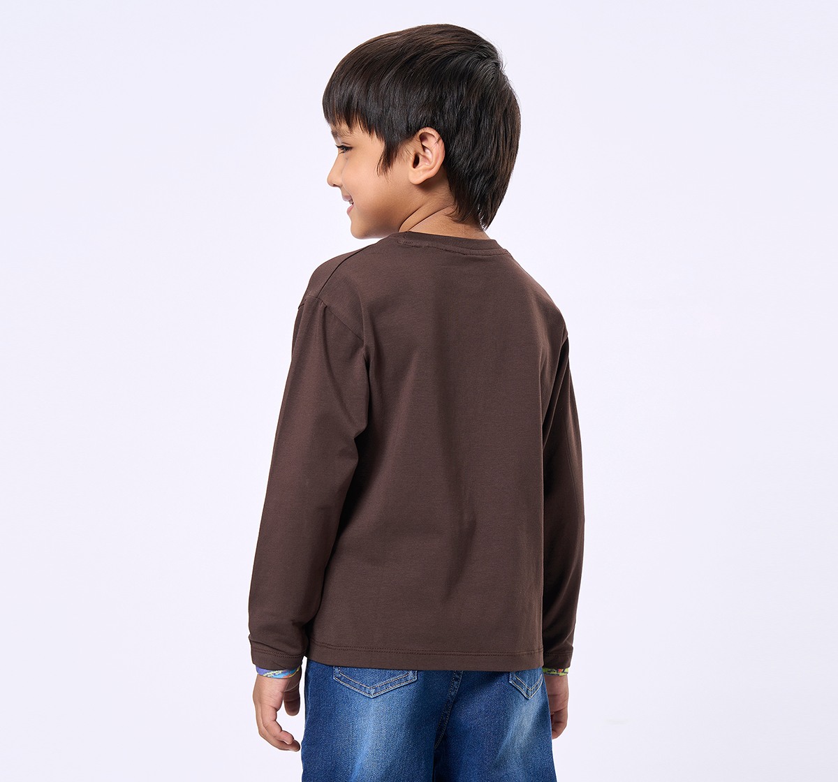 Ed-a-Mamma Kids Boys T-Shirt Brown