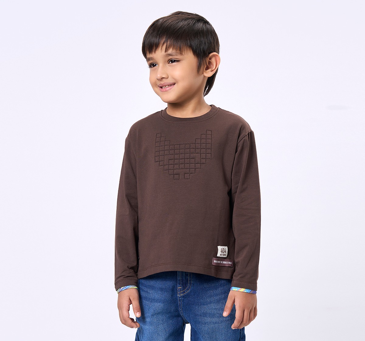 Ed-a-Mamma Kids Boys T-Shirt Brown
