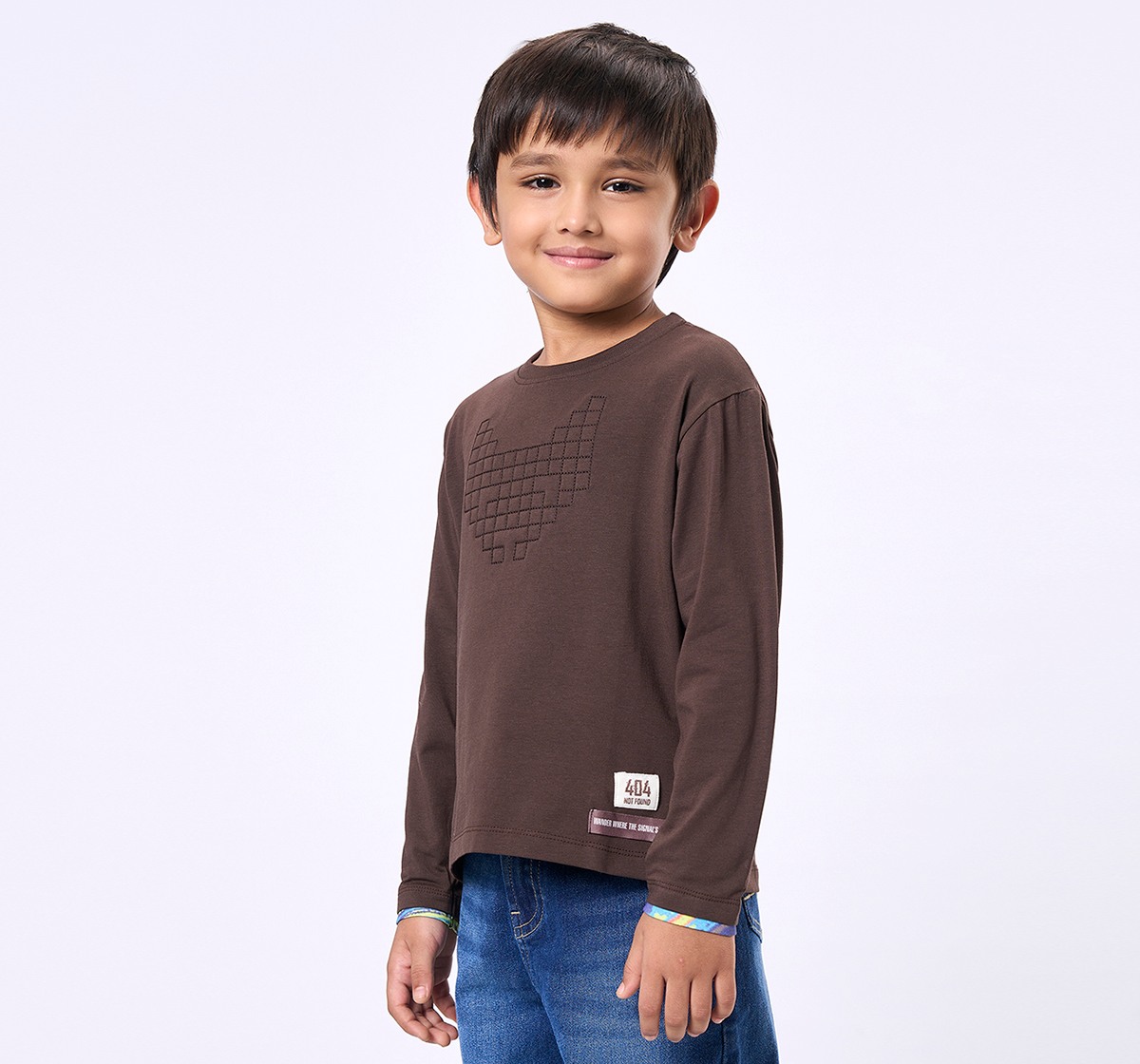 Ed-a-Mamma Kids Boys T-Shirt Brown
