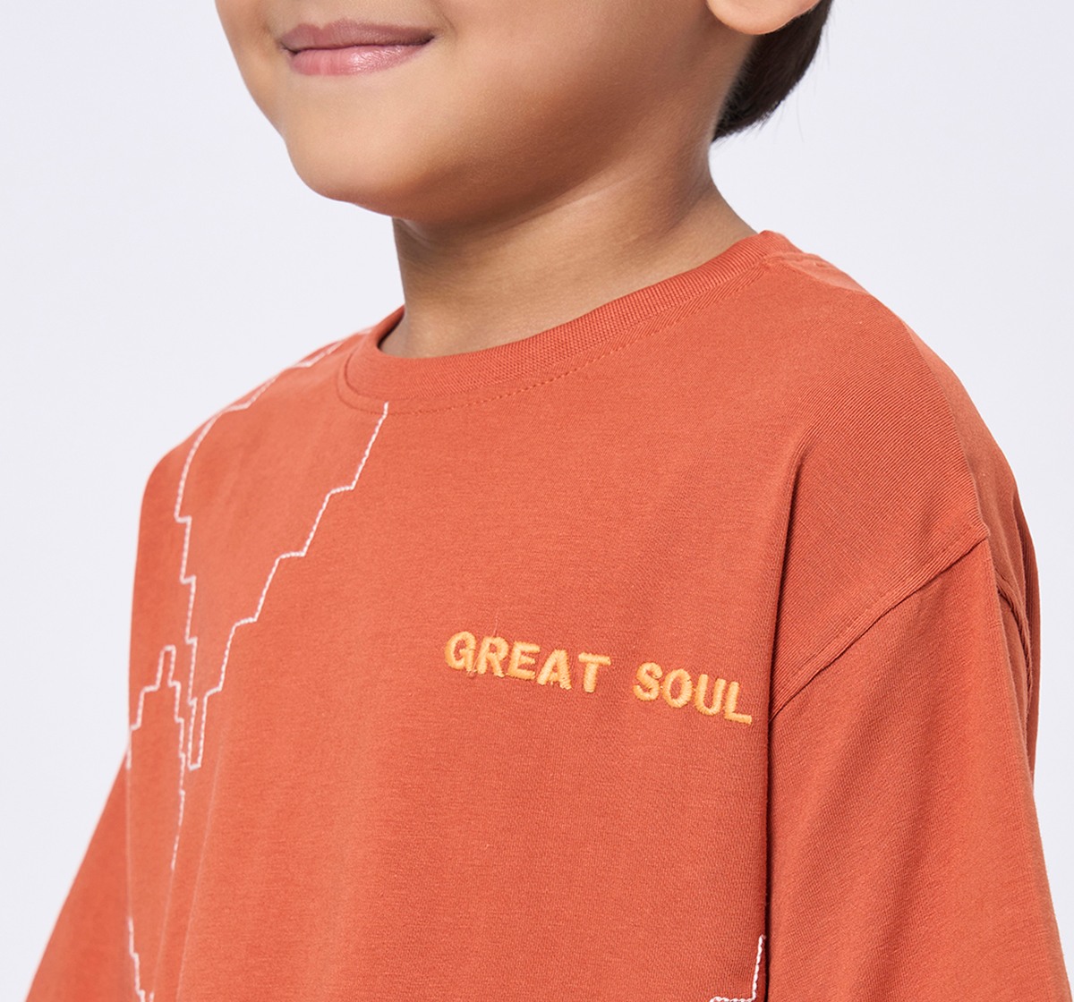 Ed-a-Mamma Kids Boys T-Shirt Rust