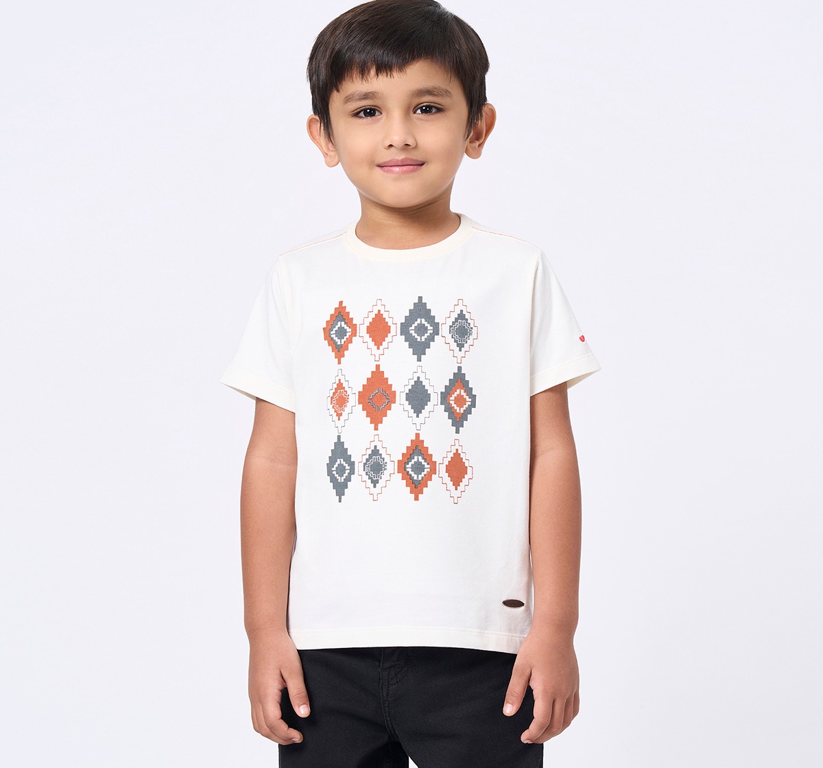 Ed-a-Mamma Kids Boys T-Shirt Cream