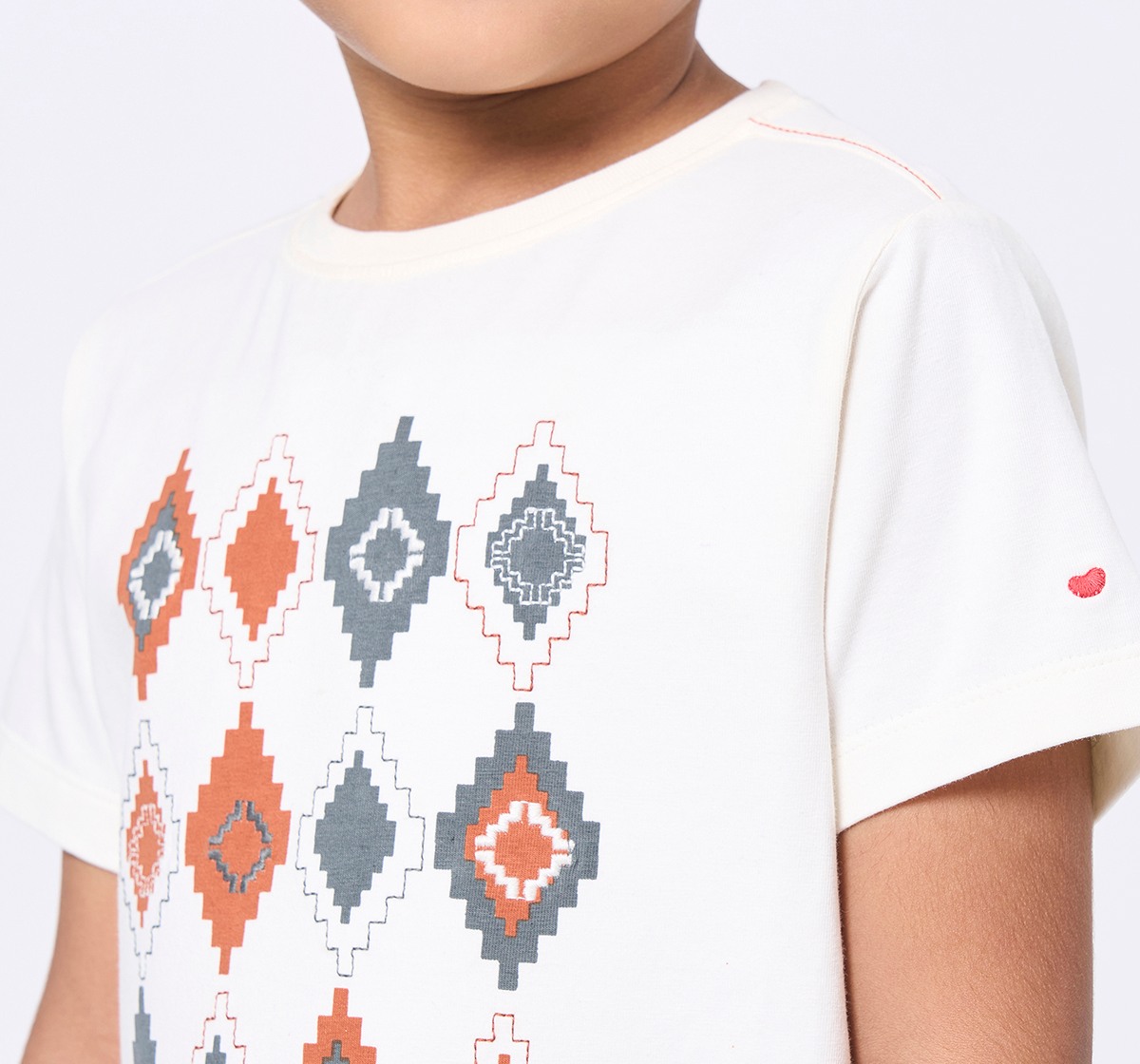 Ed-a-Mamma Kids Boys T-Shirt Cream