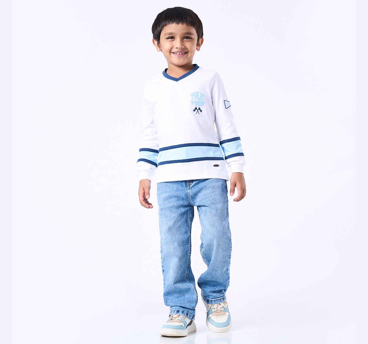 Ed-a-Mamma Kids Boys T-Shirt White