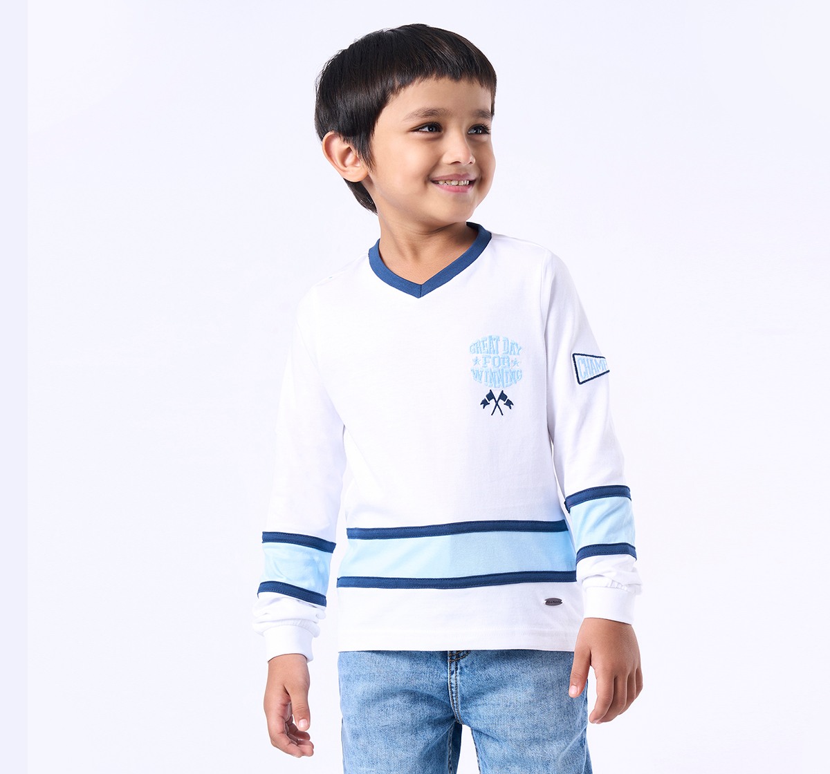 Ed-a-Mamma Kids Boys T-Shirt White