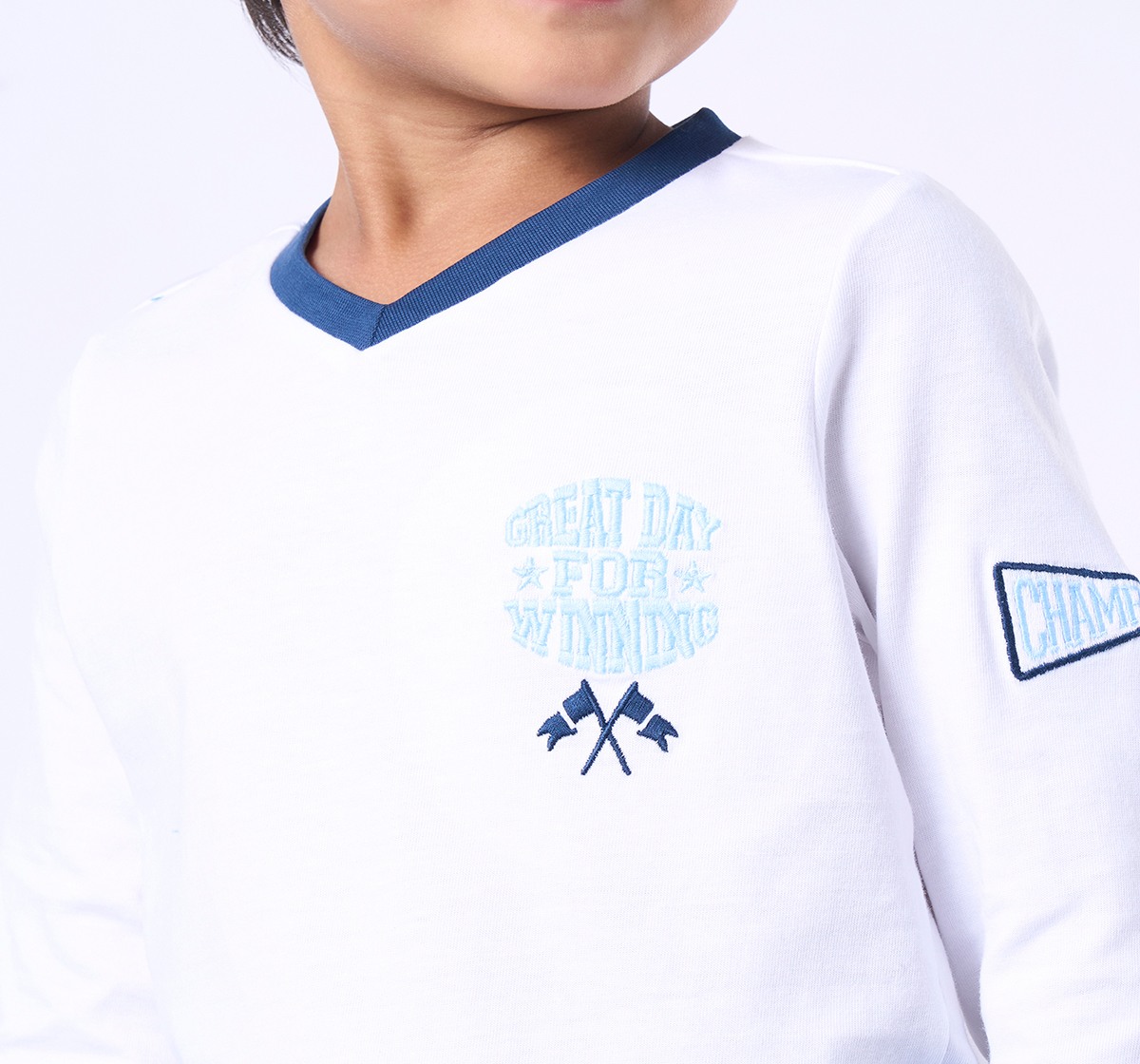 Ed-a-Mamma Kids Boys T-Shirt White