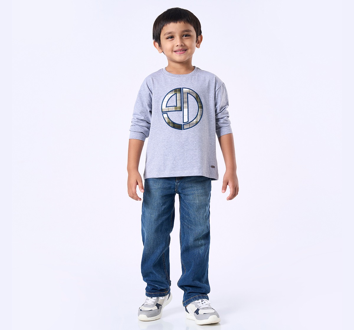 Ed-a-Mamma Kids Boys T-Shirt Grey