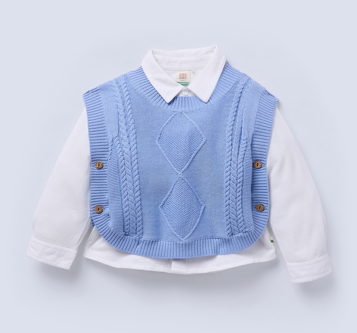 Ed-a-Mamma Infant Boys Shirt Blue