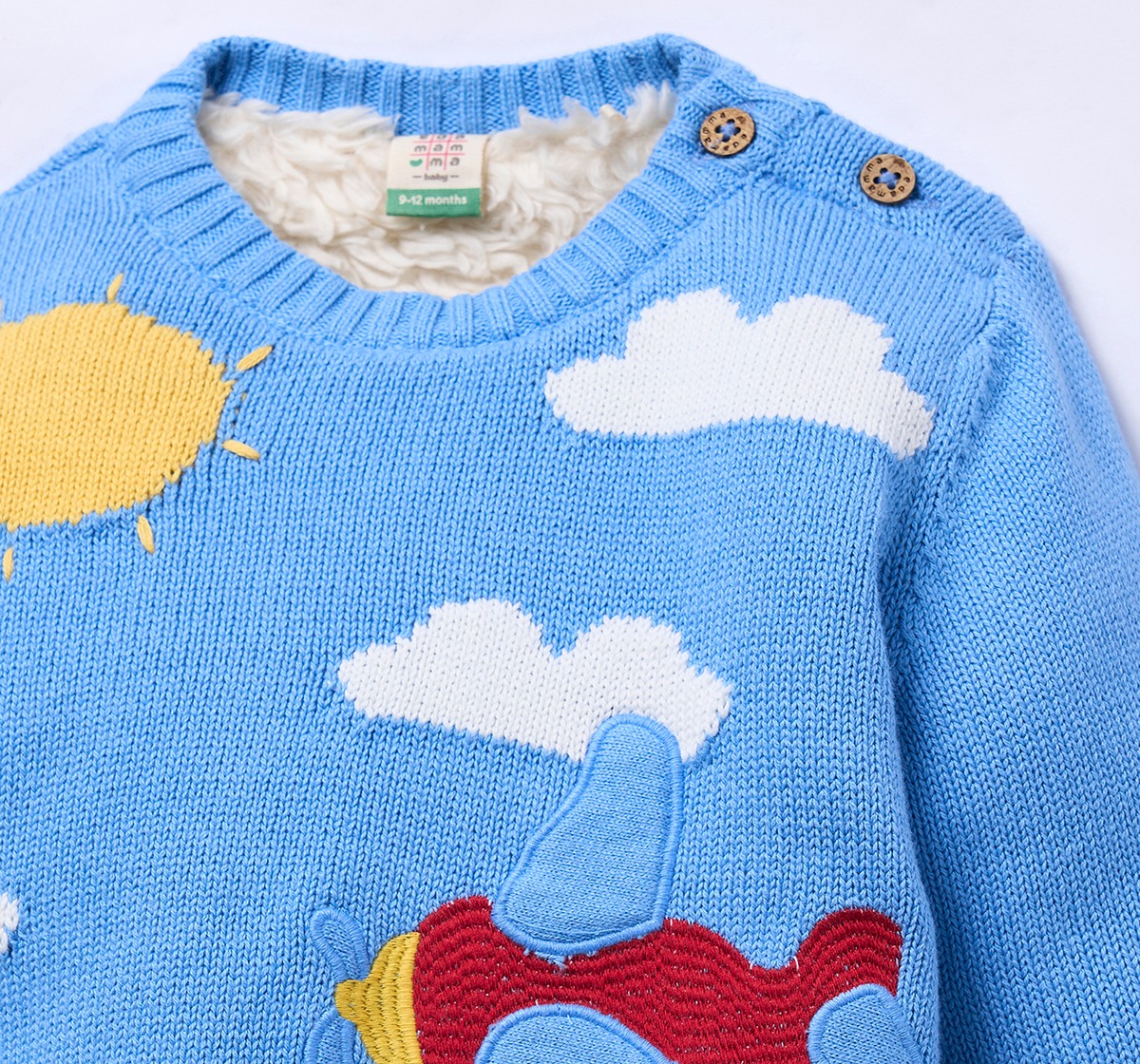 Ed-a-Mamma Infant Boys Sweater Blue