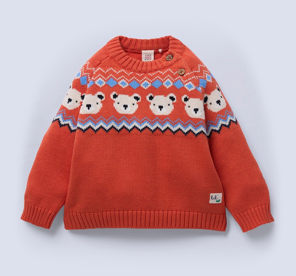 Ed-a-Mamma Infant Boys Sweater Orange