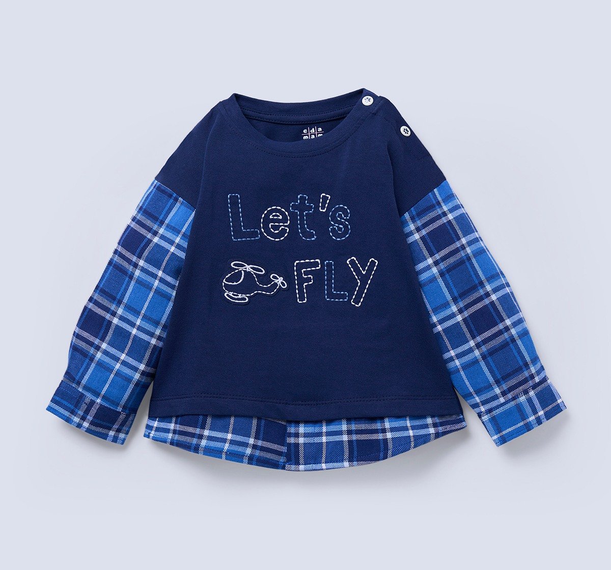 Ed-a-Mamma Infant Boys T-Shirt Blue