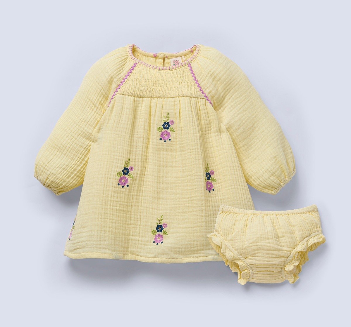 Ed-a-Mamma Infant Girls Dress Off White