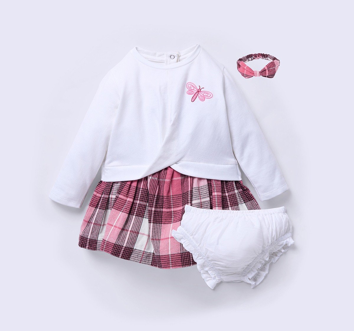 Ed-a-Mamma Infant Girls Dress Off White