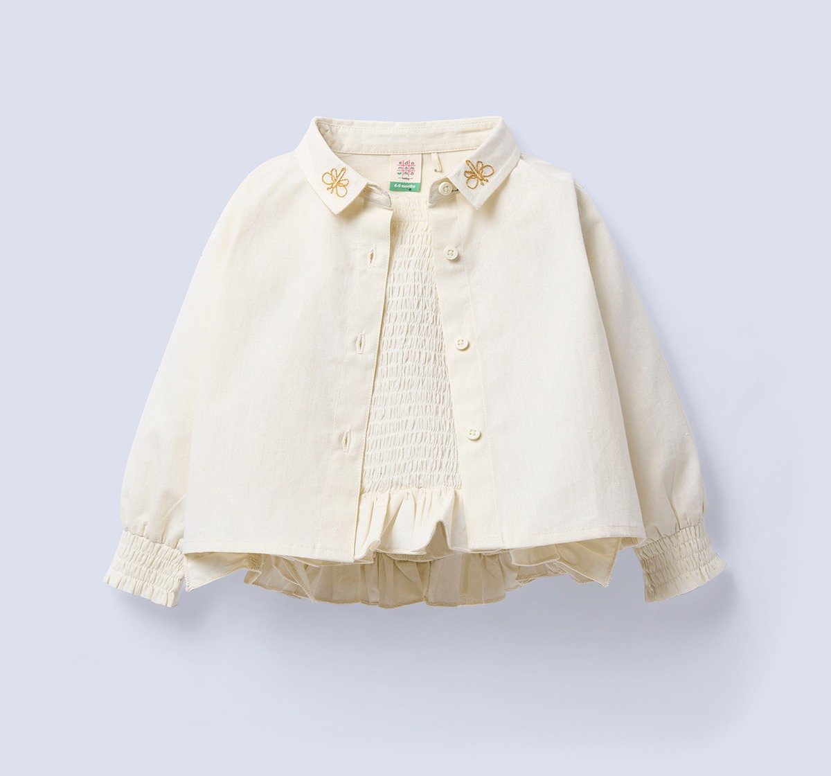 Ed-a-Mamma Infant Girls Tops Off White