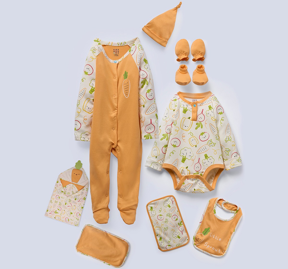 Ed-a-Mamma Infant Unisex Set Orange