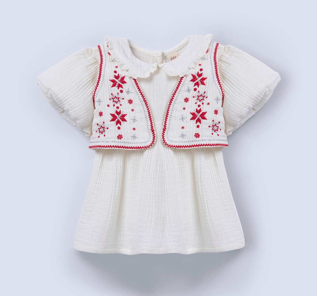 Ed-a-Mamma Infant GIrls Dress White