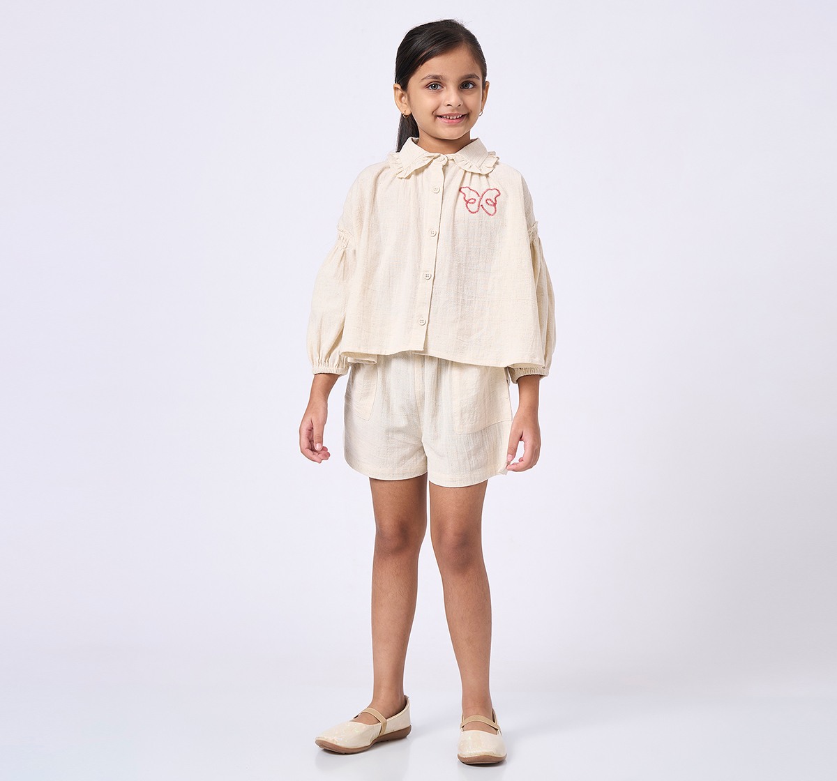 Ed-a-Mamma Kids Girls Set Off White