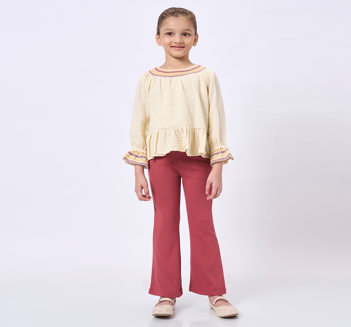 Ed-A-Mamma Kids Girls Co-Ordinate Set Offwhite