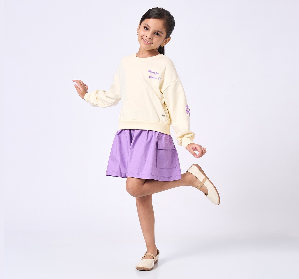 Ed-a-Mamma Kids Girls Dress Off White