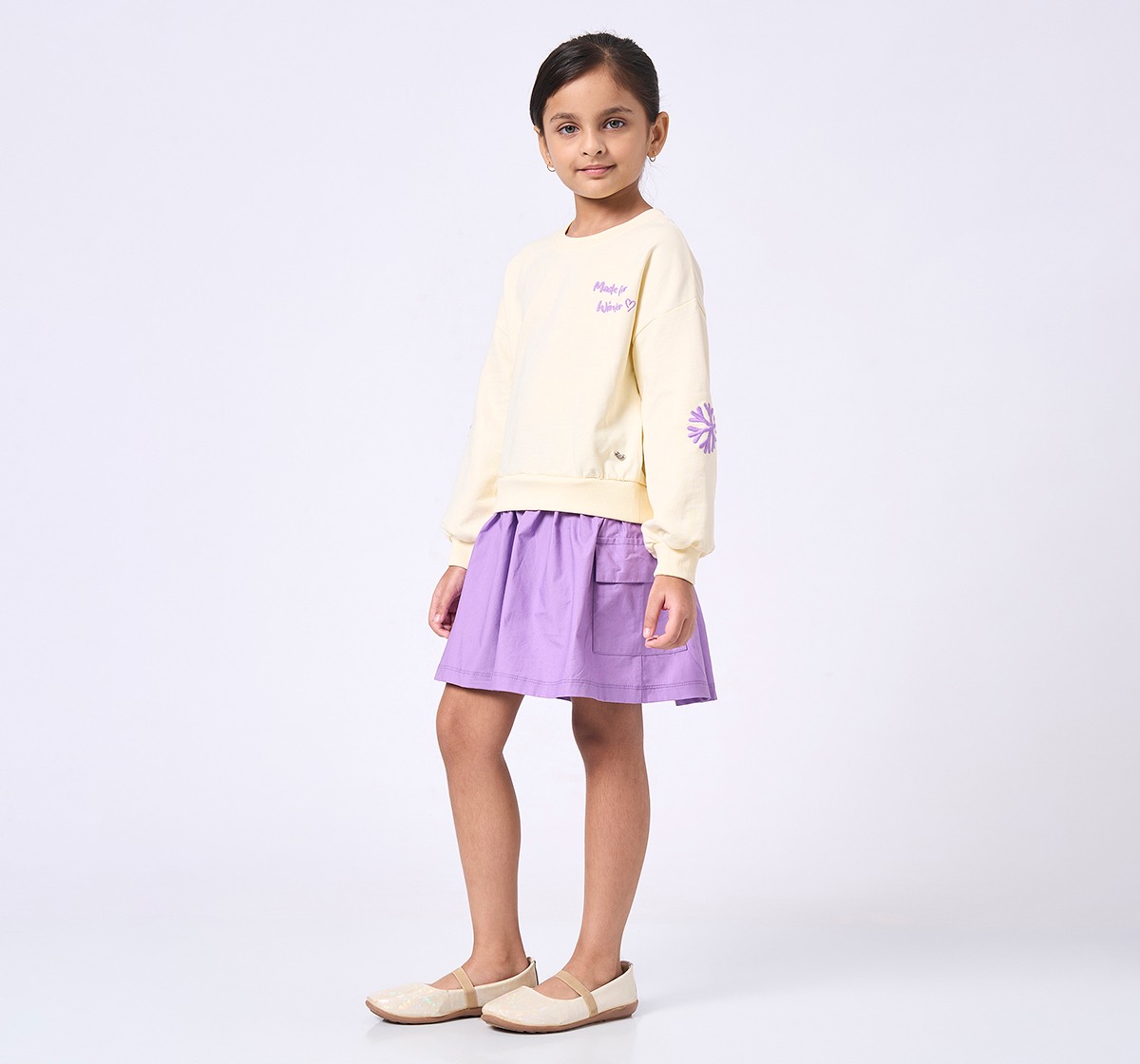 Ed-a-Mamma Kids Girls Dress Off White