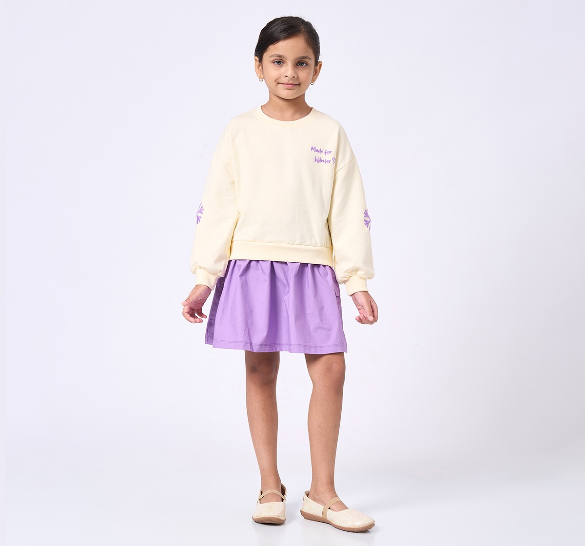 Ed-a-Mamma Kids Girls Dress Off White