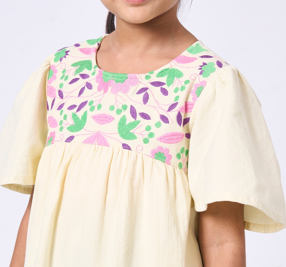 Ed-a-Mamma Kids Girls Dress Off White