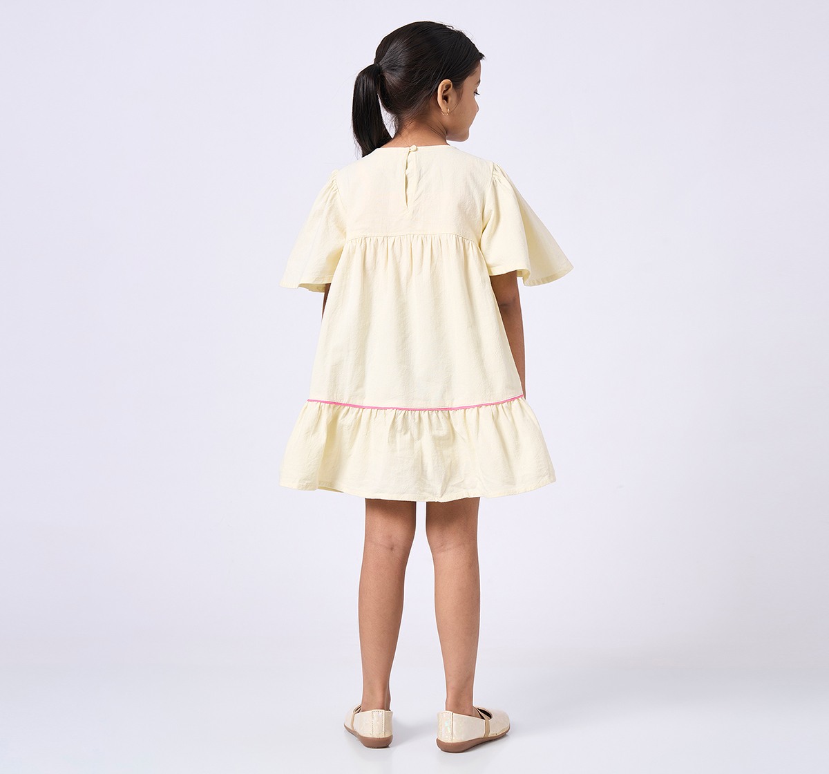Ed-a-Mamma Kids Girls Dress Off White
