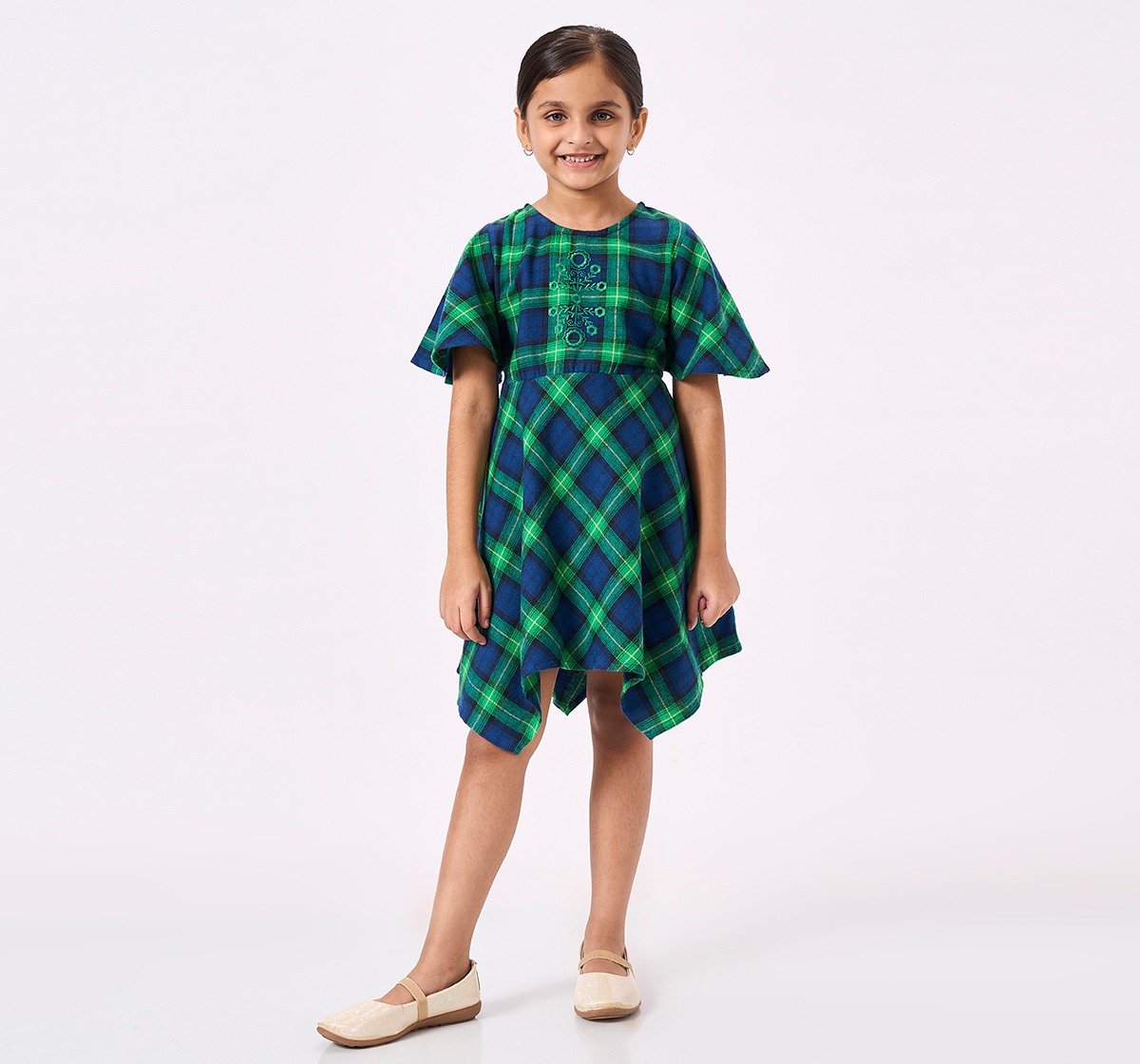 Ed-a-Mamma Kids Girls Dress Green