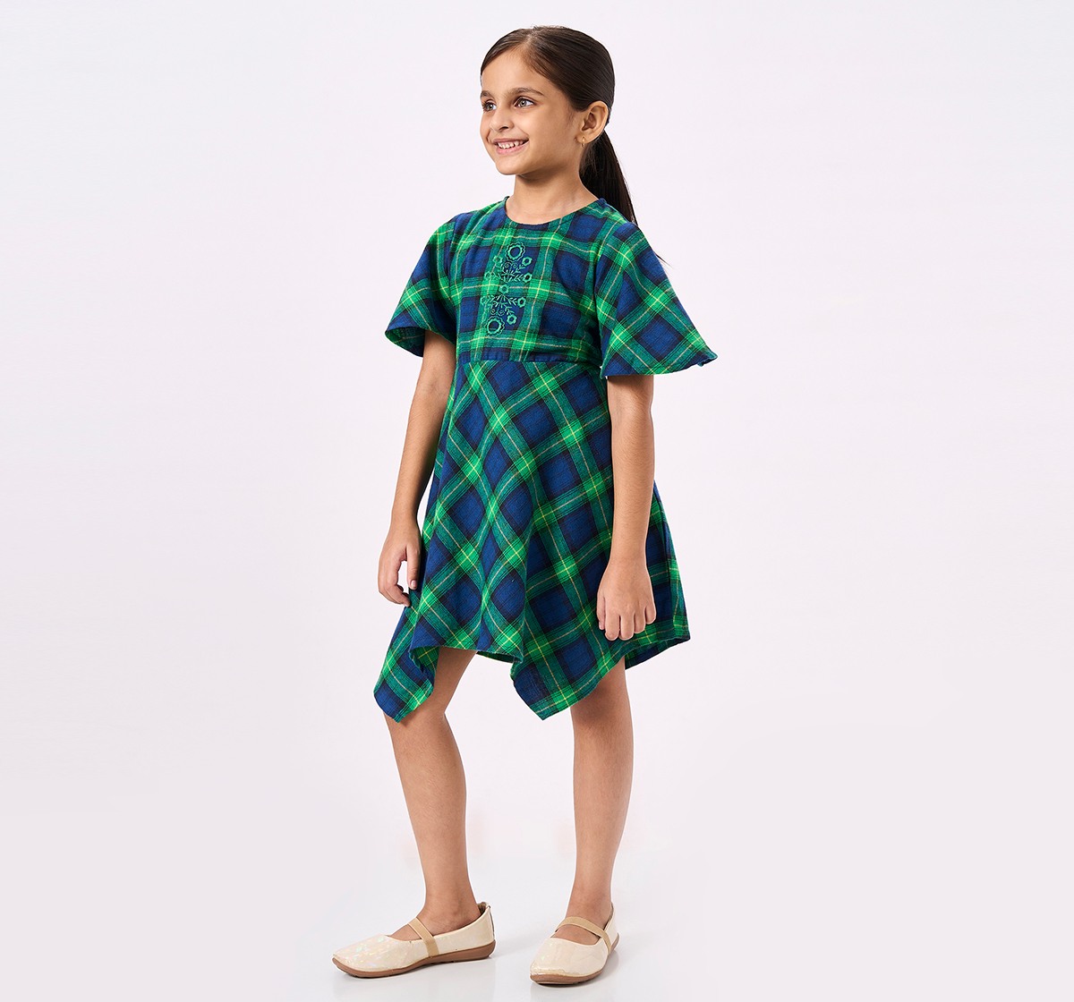 Ed-a-Mamma Kids Girls Dress Green