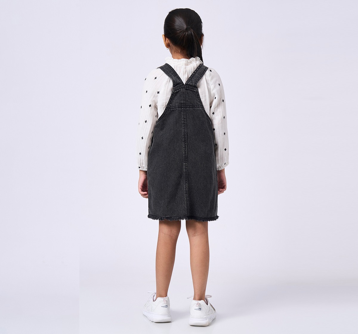 Ed-a-Mamma Kids Girls Dress Black & White
