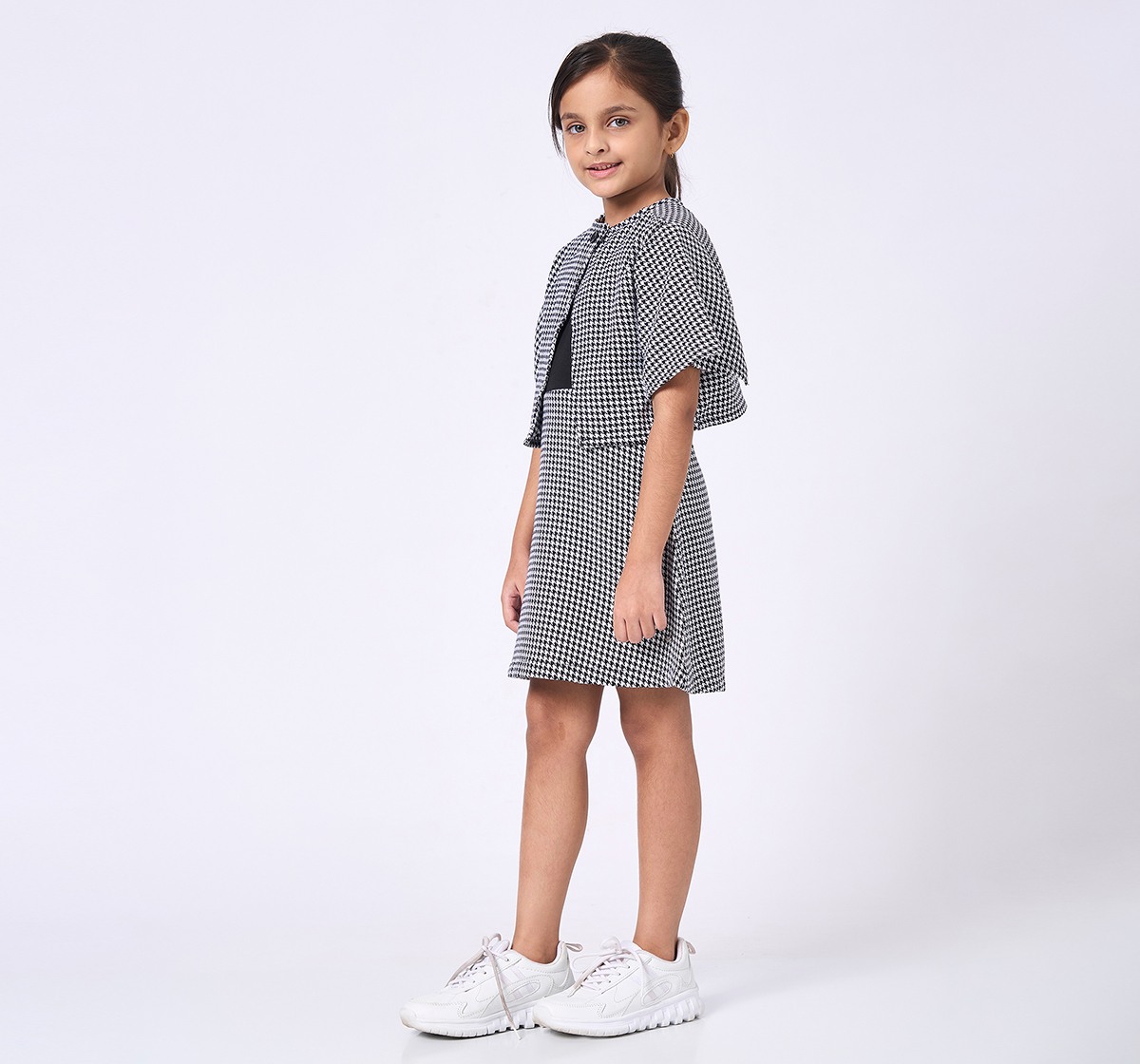 Ed-a-Mamma Kids Girls Dress Black & White