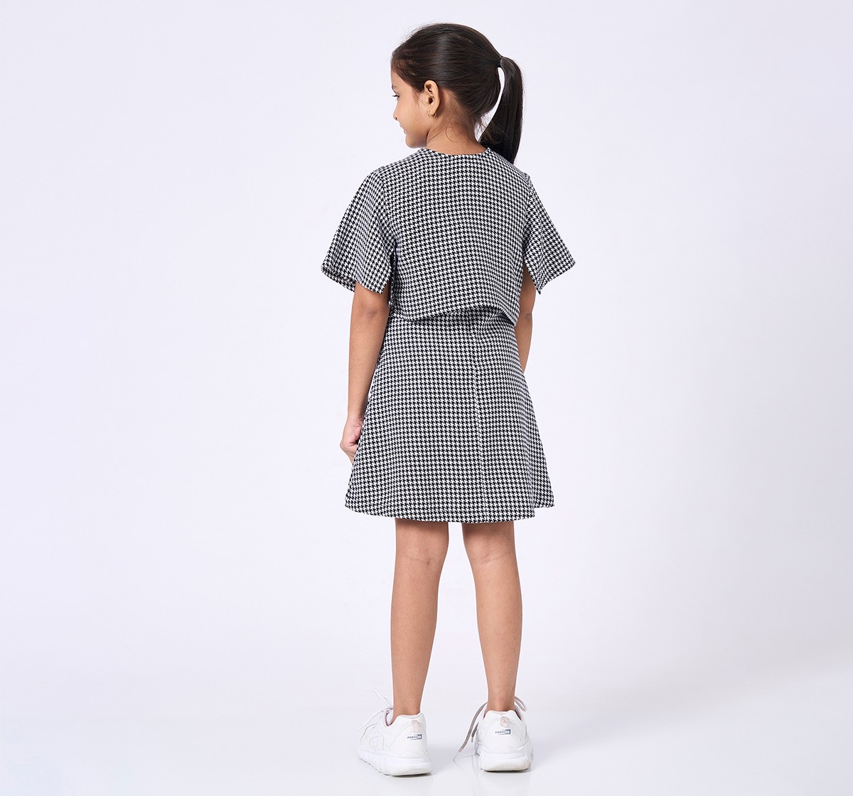 Ed-a-Mamma Kids Girls Dress Black & White