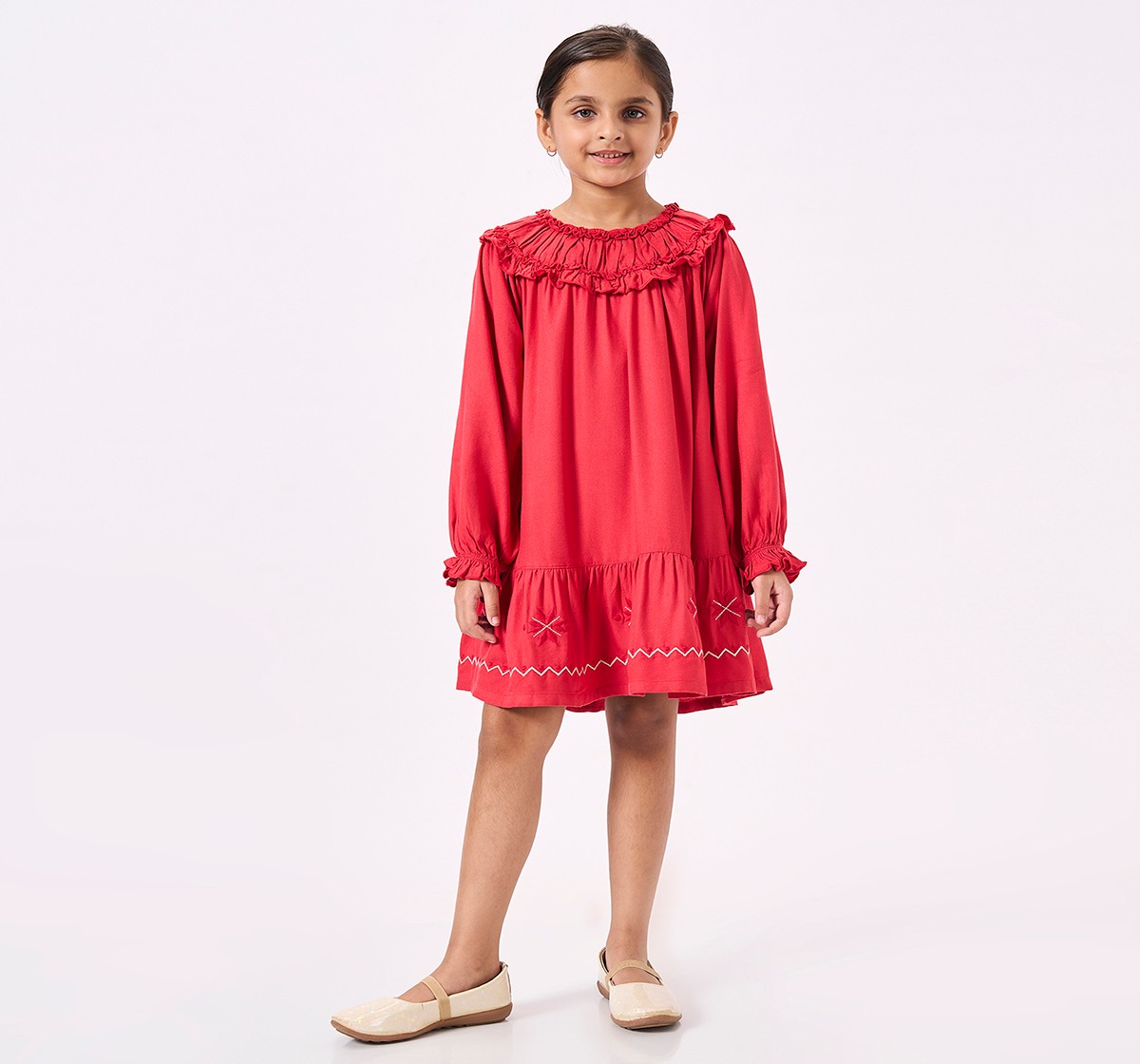 Ed-a-Mamma Kids Girls Dress Red