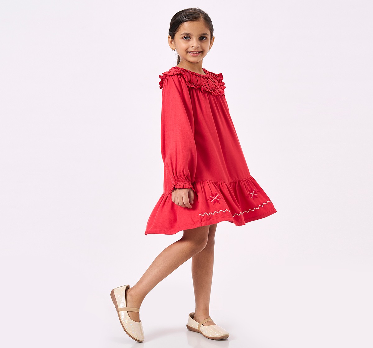 Ed-a-Mamma Kids Girls Dress Red