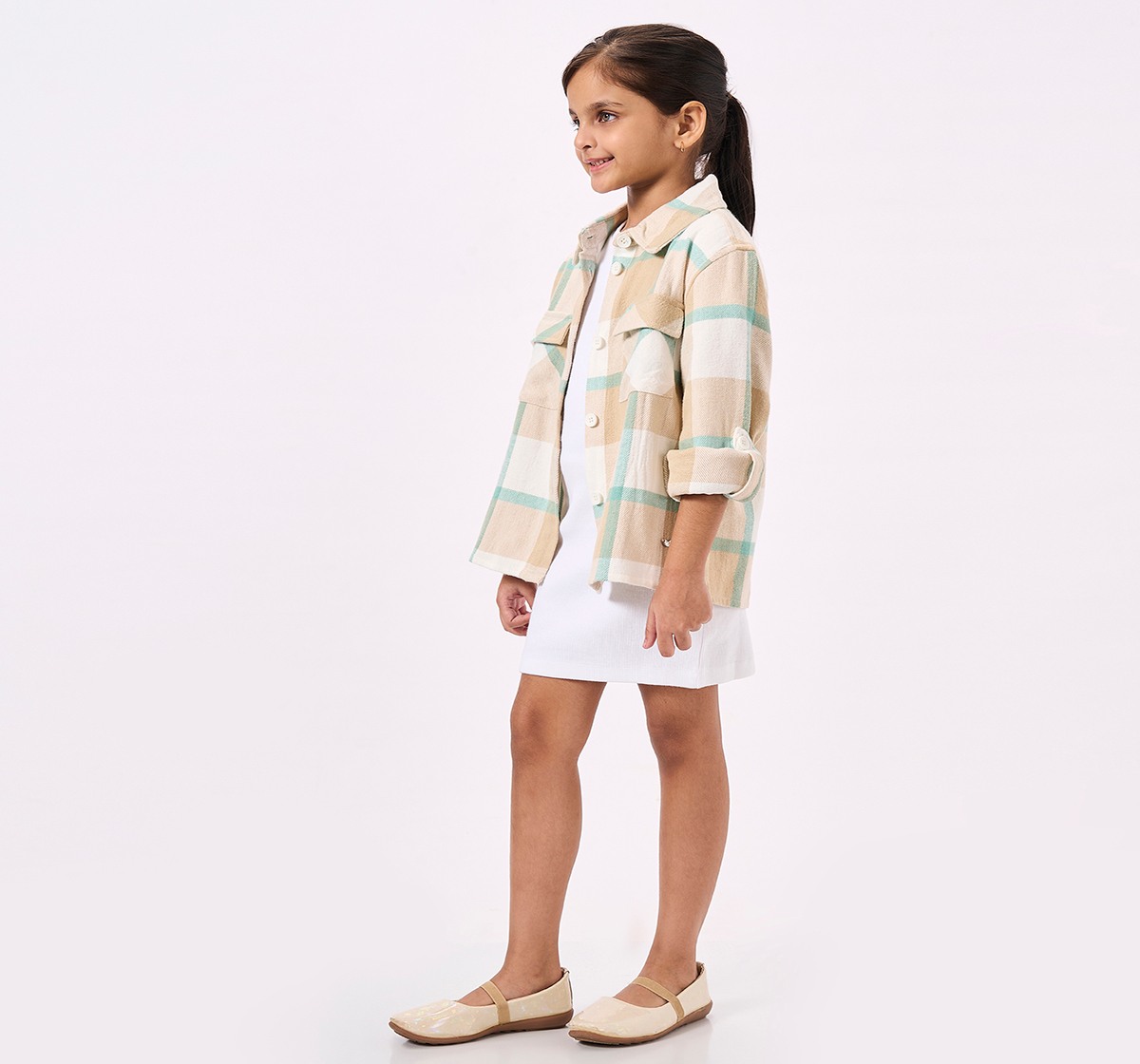 Ed-a-Mamma Kids Girls Dress Beige