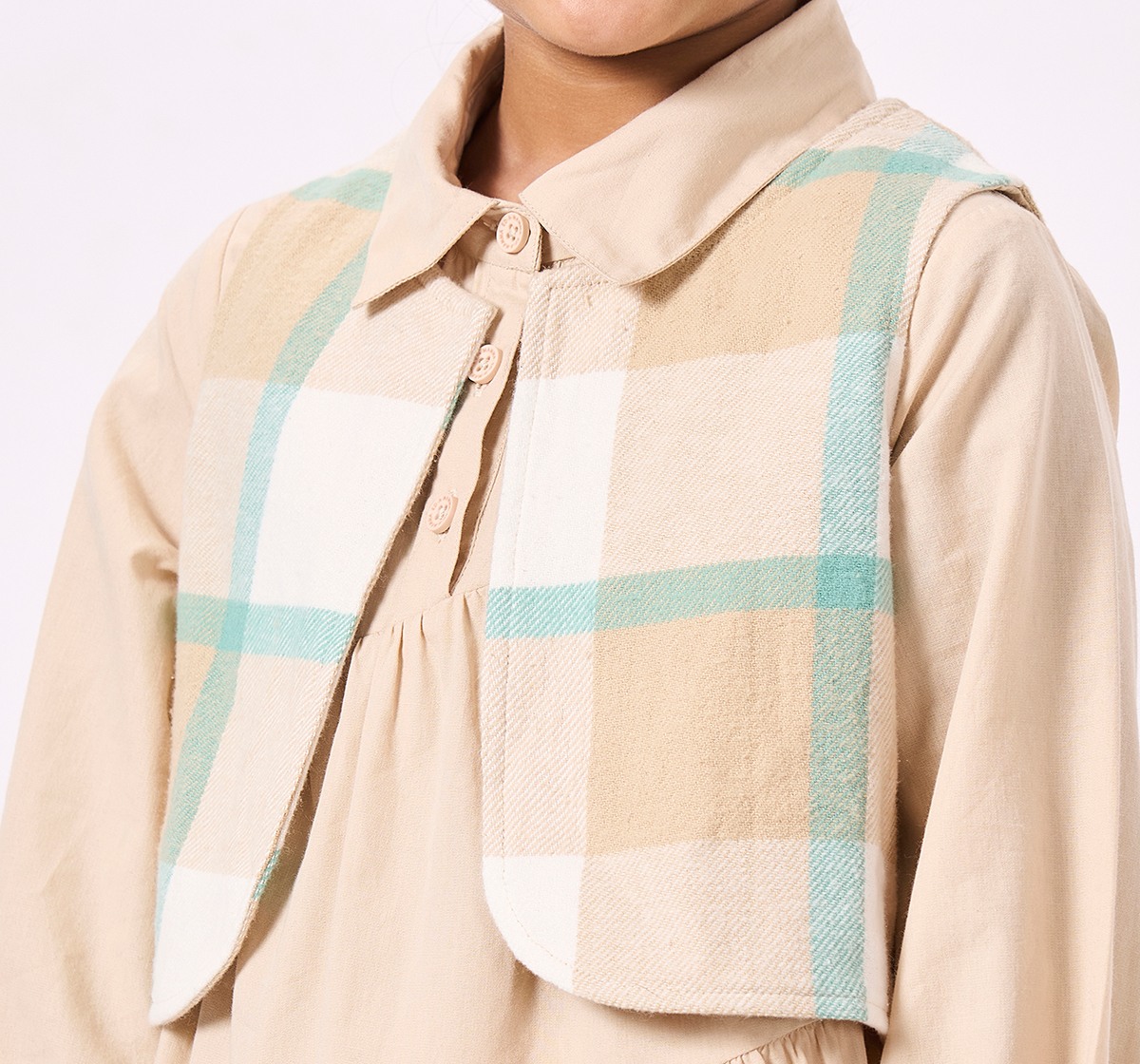 Ed-a-Mamma Kids Girls Dress Beige